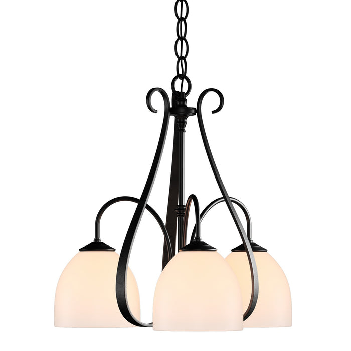 Hubbardton Forge 101441-SKT-10-GG0001 Three Light Chandelier, Black