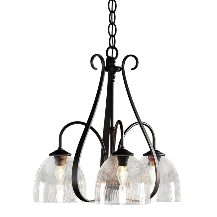 Hubbardton Forge 101441-SKT-10-LL0001 Three Light Chandelier, Black