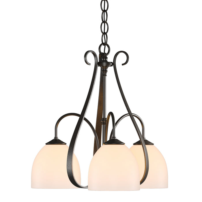 Hubbardton Forge 101441-SKT-14-GG0001 Three Light Chandelier, Oil Rubbed Bronze