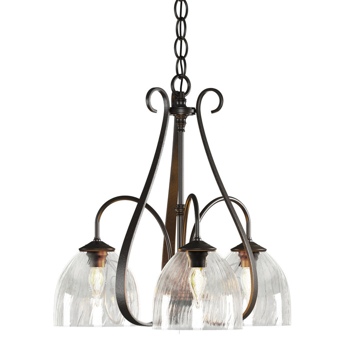 Hubbardton Forge 101441-SKT-14-LL0001 Three Light Chandelier, Oil Rubbed Bronze