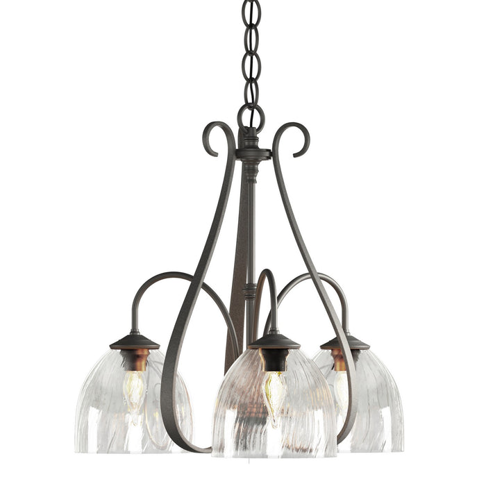 Hubbardton Forge 101441-SKT-20-LL0001 Three Light Chandelier, Natural Iron