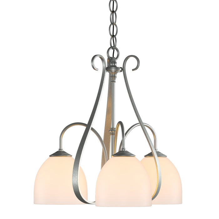 Hubbardton Forge 101441-SKT-82-GG0001 Three Light Chandelier, Vintage Platinum