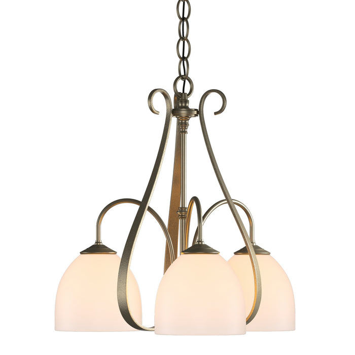 Hubbardton Forge 101441-SKT-84-GG0001 Three Light Chandelier, Soft Gold