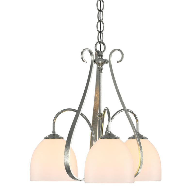 Hubbardton Forge 101441-SKT-85-GG0001 Three Light Chandelier, Sterling