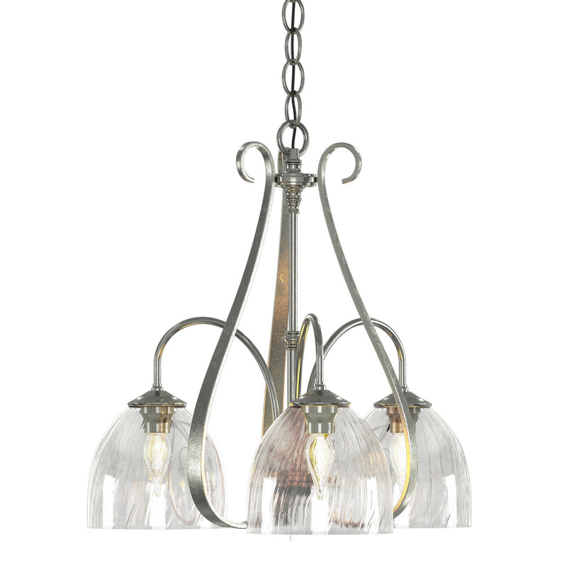 Hubbardton Forge 101441-SKT-85-LL0001 Three Light Chandelier, Sterling