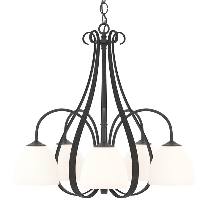 Hubbardton Forge 101445-SKT-10-GG0001 Five Light Chandelier, Black