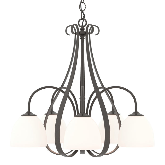 Hubbardton Forge 101445-SKT-14-GG0001 Five Light Chandelier, Oil Rubbed Bronze