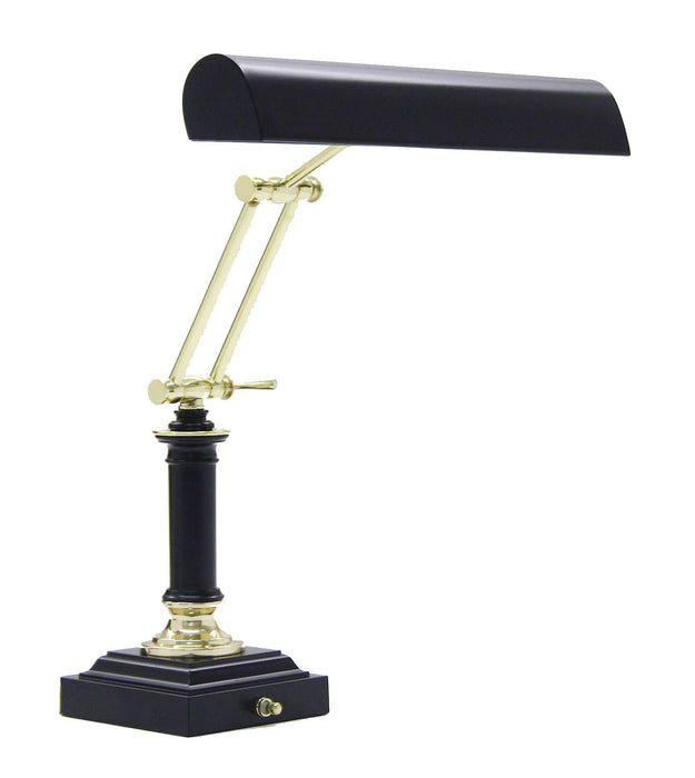 House of Troy P14-233-617 Two Light Piano/Desk Lamp, Black & Brass