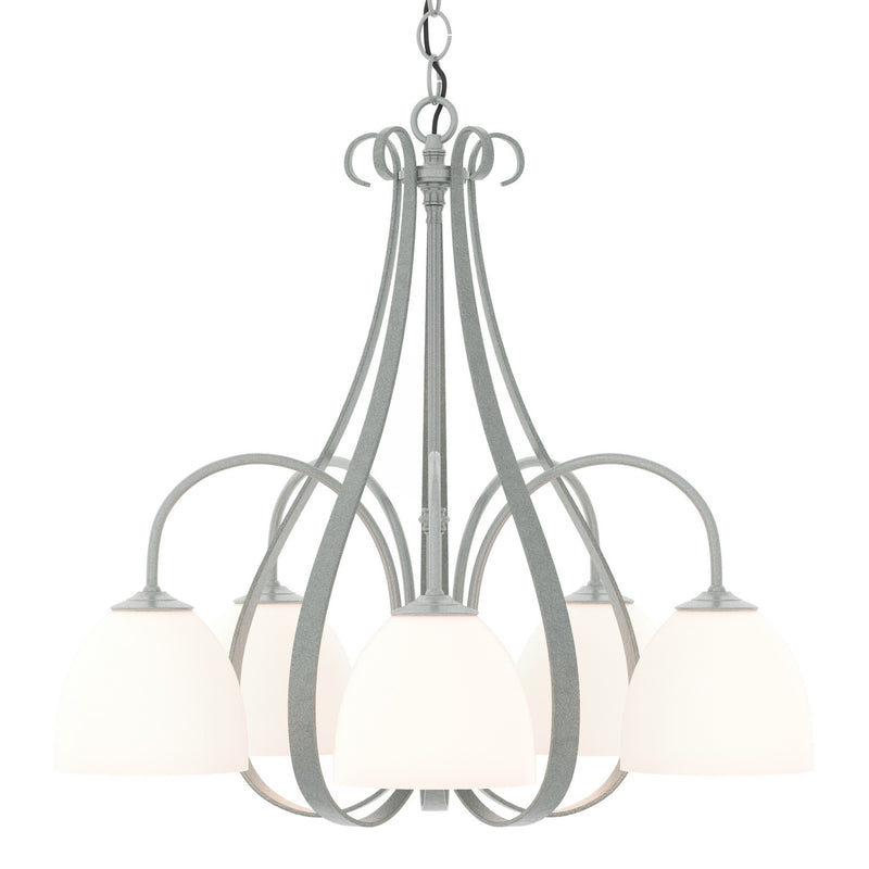 Hubbardton Forge 101445-SKT-82-GG0001 Five Light Chandelier, Vintage Platinum