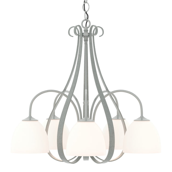 Hubbardton Forge 101445-SKT-82-GG0001 Five Light Chandelier, Vintage Platinum