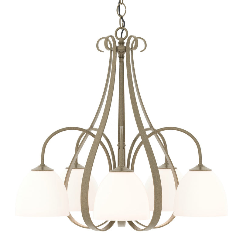 Hubbardton Forge 101445-SKT-84-GG0001 Five Light Chandelier, Soft Gold