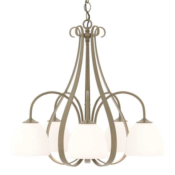 Hubbardton Forge 101445-SKT-84-GG0001 Five Light Chandelier, Soft Gold