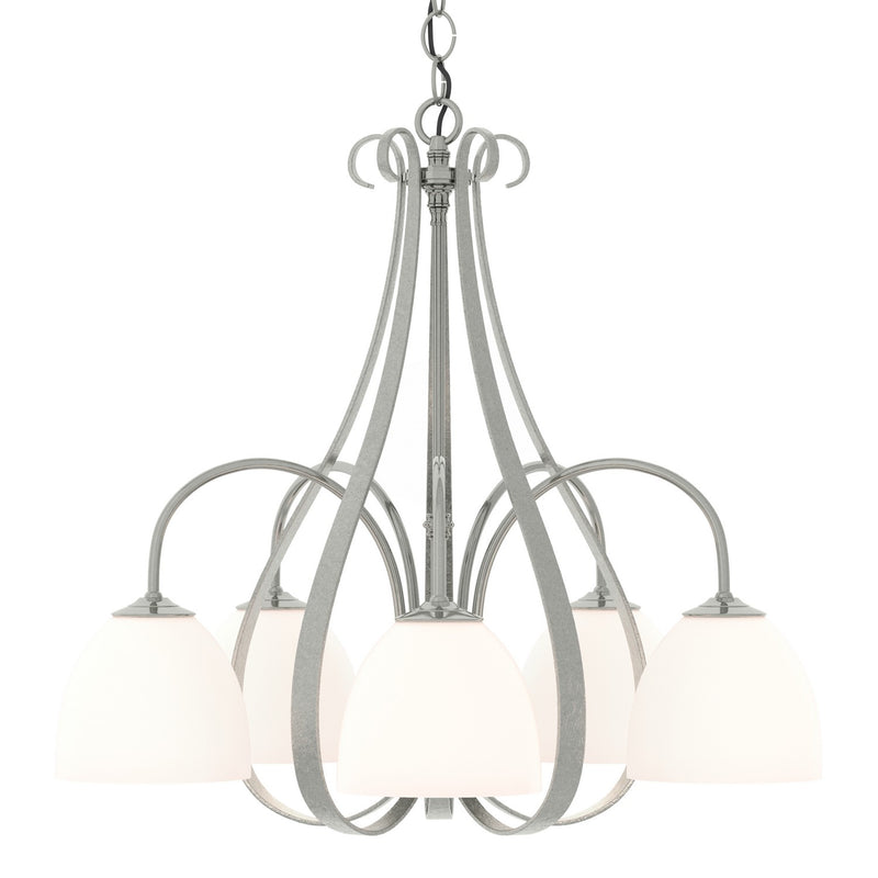 Hubbardton Forge 101445-SKT-85-GG0001 Five Light Chandelier, Sterling
