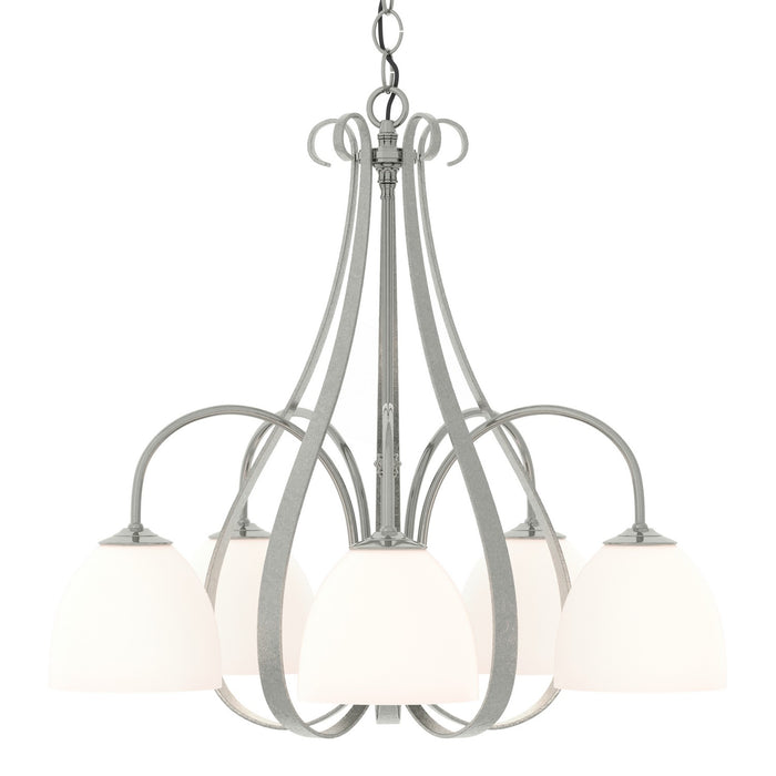 Hubbardton Forge 101445-SKT-85-GG0001 Five Light Chandelier, Sterling