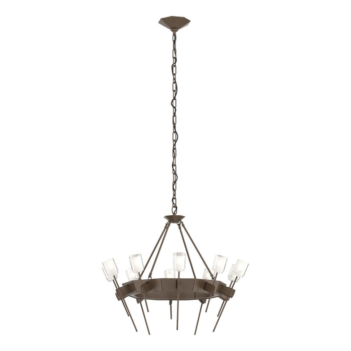 Hubbardton Forge 101525-SKT-05-YC0369 Ten Light Chandelier, Bronze