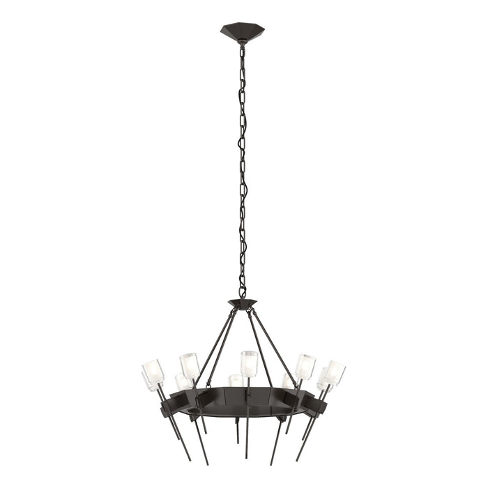 Hubbardton Forge 101525-SKT-14-YC0369 Ten Light Chandelier, Oil Rubbed Bronze