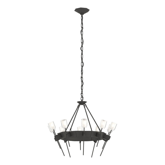 Hubbardton Forge 101525-SKT-20-YC0369 Ten Light Chandelier, Natural Iron