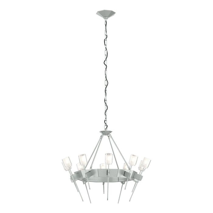 Hubbardton Forge 101525-SKT-82-YC0369 Ten Light Chandelier, Vintage Platinum