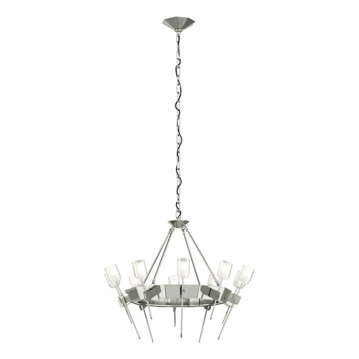 Hubbardton Forge 101525-SKT-85-YC0369 Ten Light Chandelier, Sterling