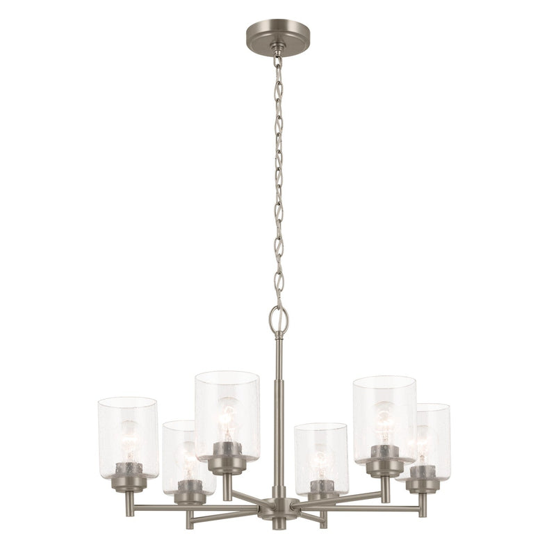 Kichler 52616NI Six Light Chandelier, Brushed Nickel (Open Box - Final Sale)