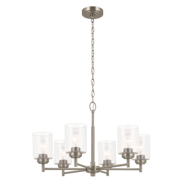 Kichler 52616NI Six Light Chandelier, Brushed Nickel (Open Box - Final Sale)