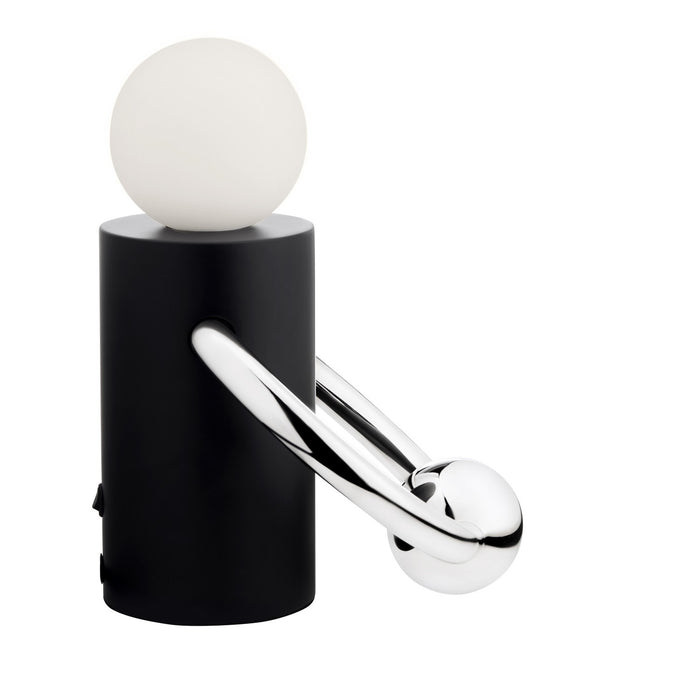Kuzco Lighting TL73708-MB/CH LED Table Lamp, Matte Black/Chrome