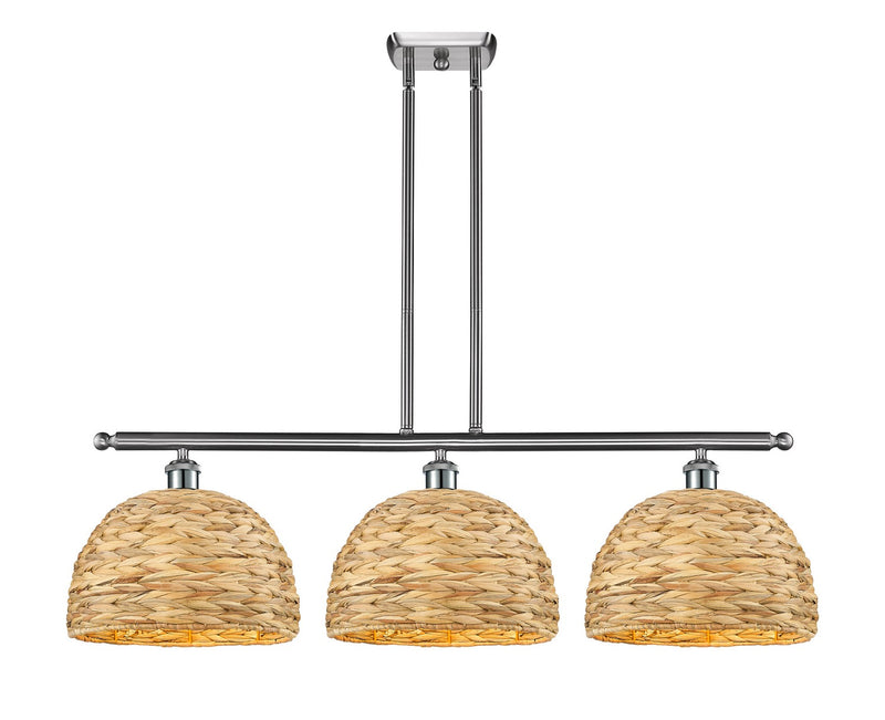 Innovations 516-3I-SN-RBD-12-NAT Three Light Pendant, Satin Nickel