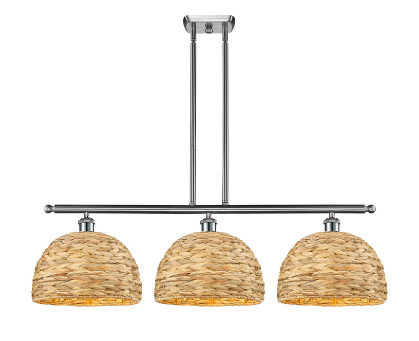 Innovations 516-3I-SN-RBD-12-NAT Three Light Pendant, Satin Nickel