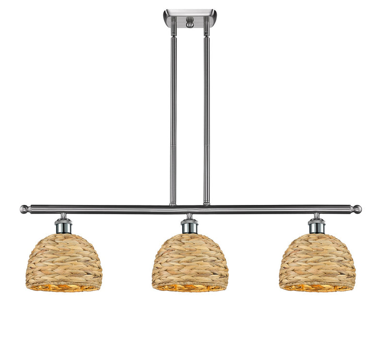 Innovations 516-3I-SN-RBD-8-NAT Three Light Pendant, Satin Nickel