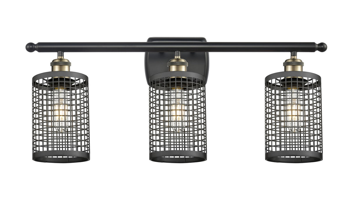 Innovations 516-3W-BAB-M18-BK LED Bath Vanity, Black Antique Brass