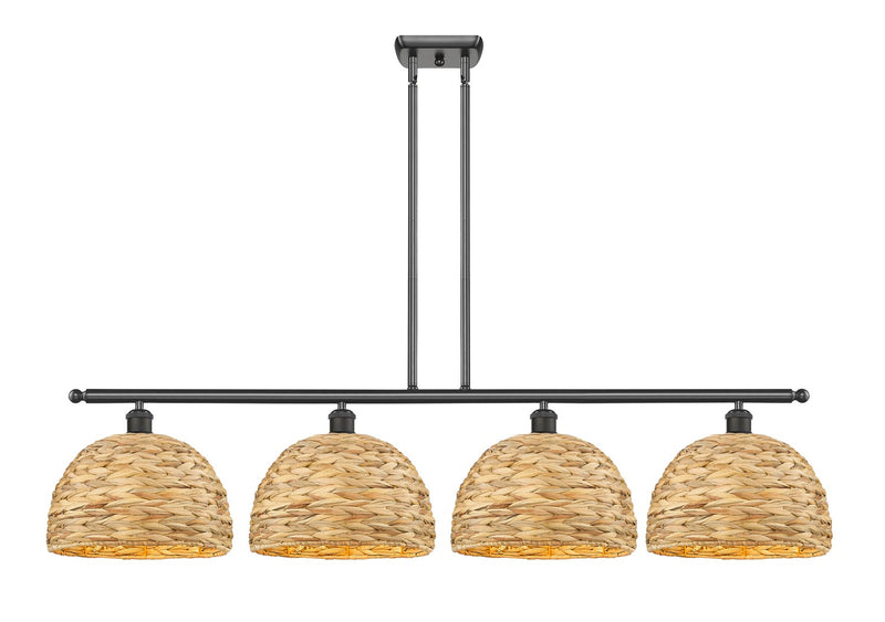Innovations 516-4I-OB-RBD-12-NAT Four Light Pendant, Oil Rubbed Bronze