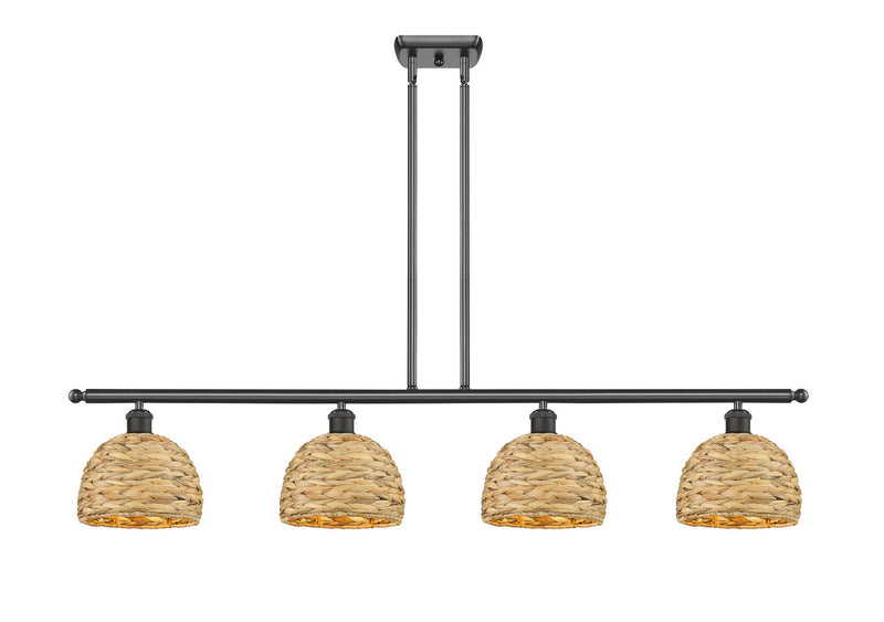 Innovations 516-4I-OB-RBD-8-NAT Four Light Pendant, Oil Rubbed Bronze