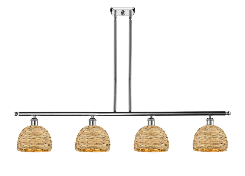Innovations 516-4I-PC-RBD-8-NAT Four Light Pendant, Polished Chrome