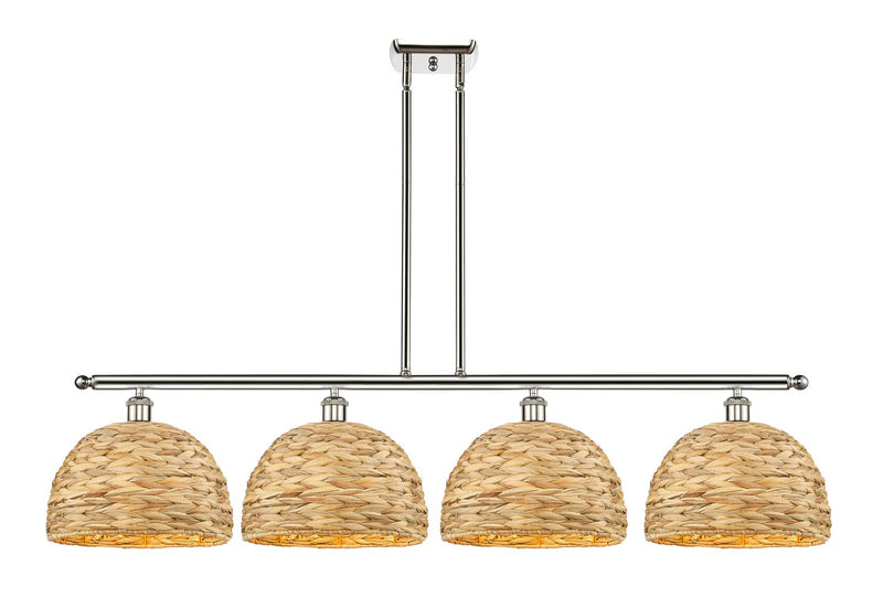 Innovations 516-4I-PN-RBD-12-NAT Four Light Pendant, Polished Nickel