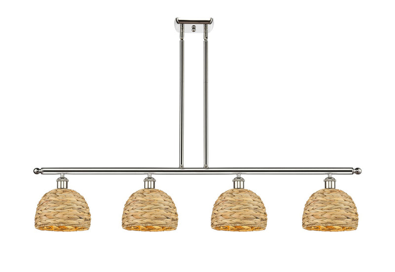 Innovations 516-4I-PN-RBD-8-NAT Four Light Pendant, Polished Nickel