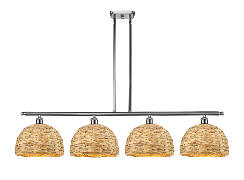 Innovations 516-4I-SN-RBD-12-NAT Four Light Pendant, Satin Nickel