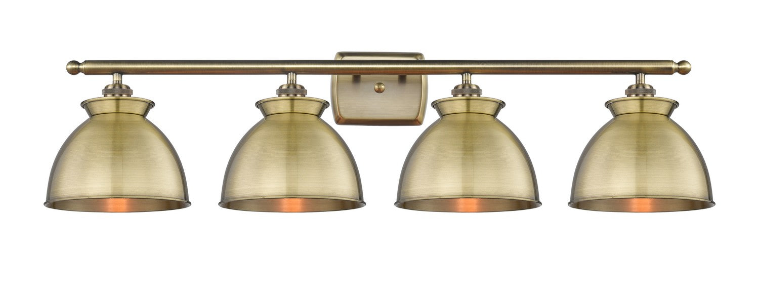 Innovations 516-4W-AB-M14-AB Four Light Bath Vanity, Antique Brass