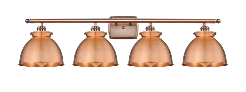 Innovations 516-4W-AC-M14-AC Four Light Bath Vanity, Antique Copper