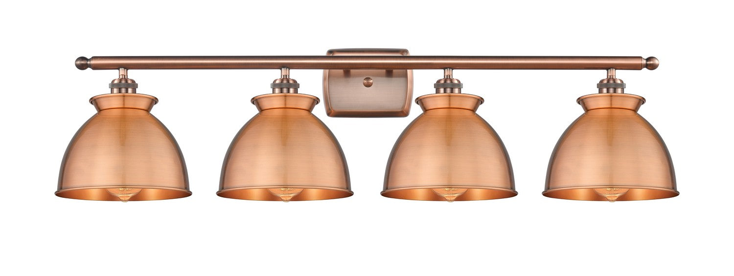 Innovations 516-4W-AC-M14-AC Four Light Bath Vanity, Antique Copper