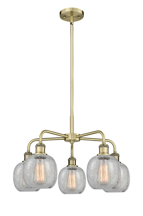 Innovations 516-5CR-AB-G105 Five Light Chandelier, Antique Brass