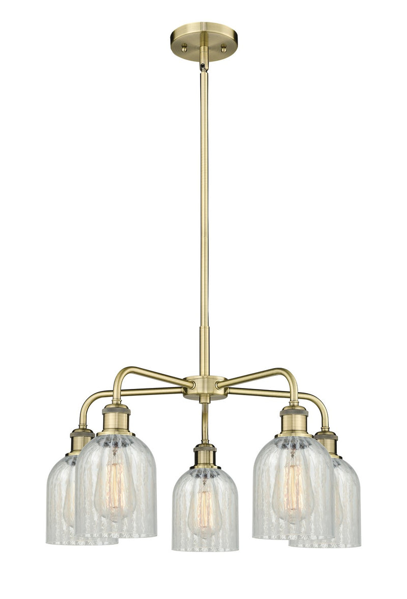 Innovations 516-5CR-AB-G2511 Five Light Chandelier, Antique Brass