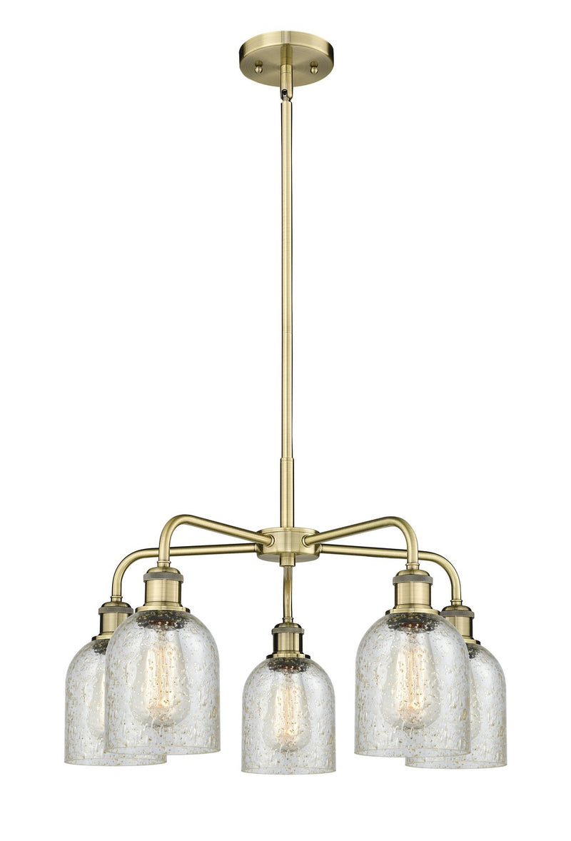 Innovations 516-5CR-AB-G259 Five Light Chandelier, Antique Brass