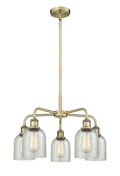 Innovations 516-5CR-AB-G259 Five Light Chandelier, Antique Brass