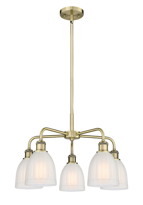 Innovations 516-5CR-AB-G441 Five Light Chandelier, Antique Brass