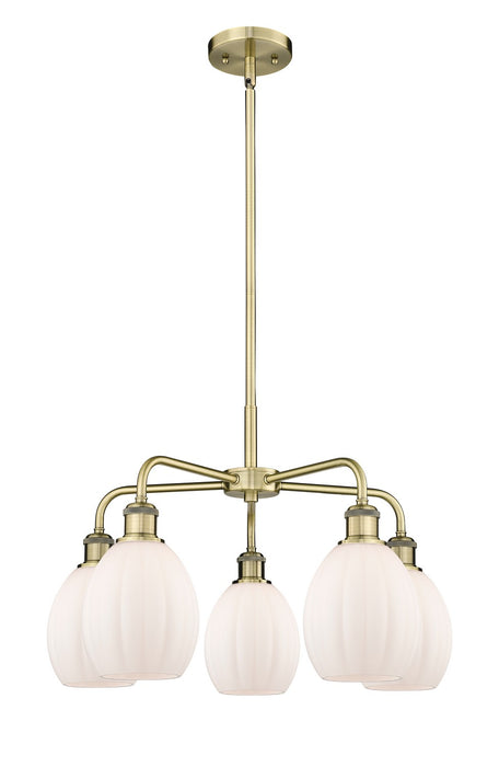 Innovations 516-5CR-AB-G81 Five Light Chandelier, Antique Brass