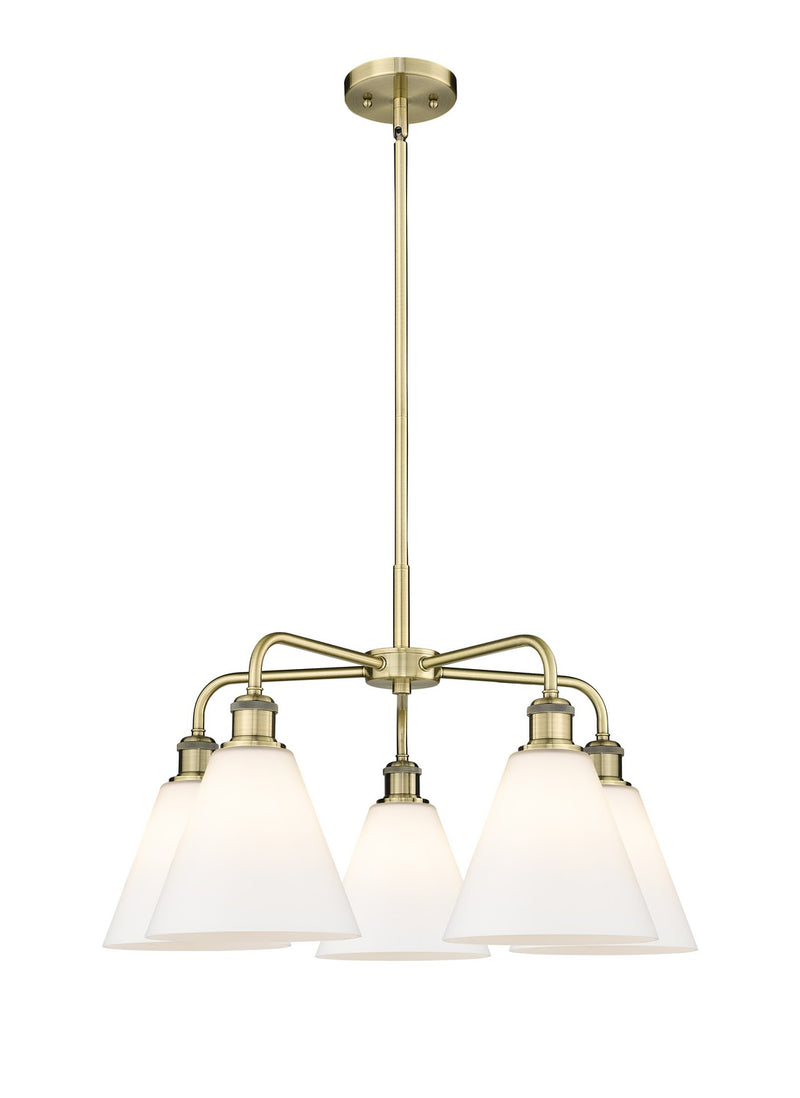 Innovations 516-5CR-AB-GBC-81 Five Light Chandelier, Antique Brass