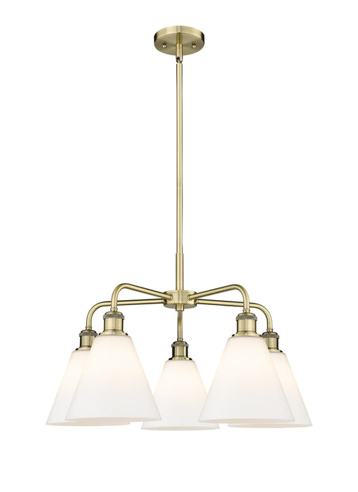 Innovations 516-5CR-AB-GBC-81 Five Light Chandelier, Antique Brass