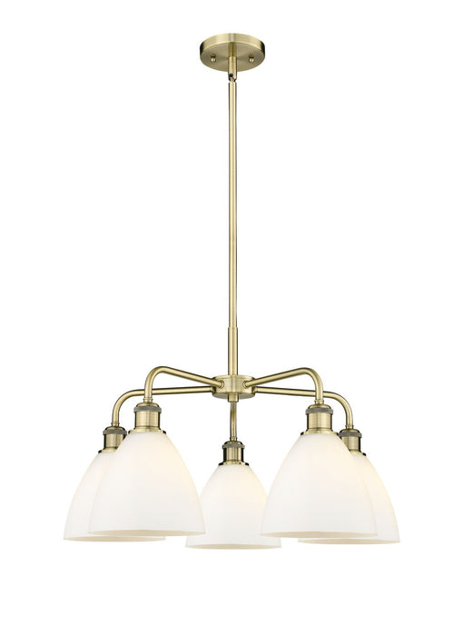 Innovations 516-5CR-AB-GBD-751 Five Light Chandelier, Antique Brass