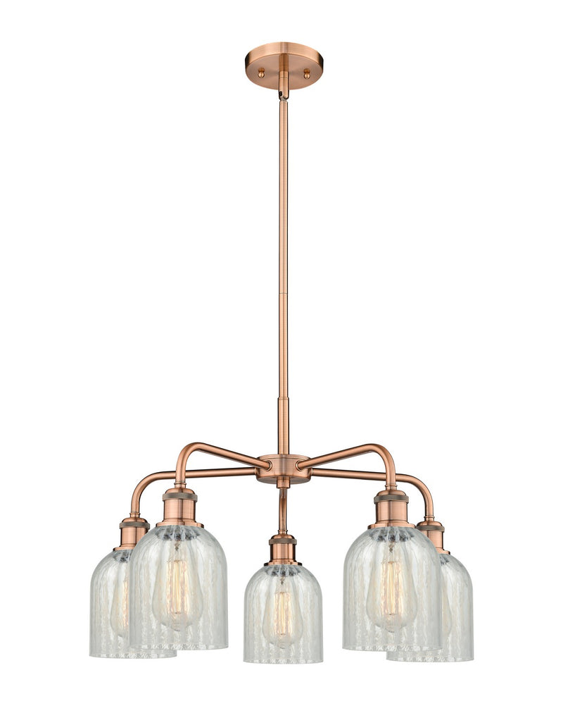 Innovations 516-5CR-AC-G2511 Five Light Chandelier, Antique Copper