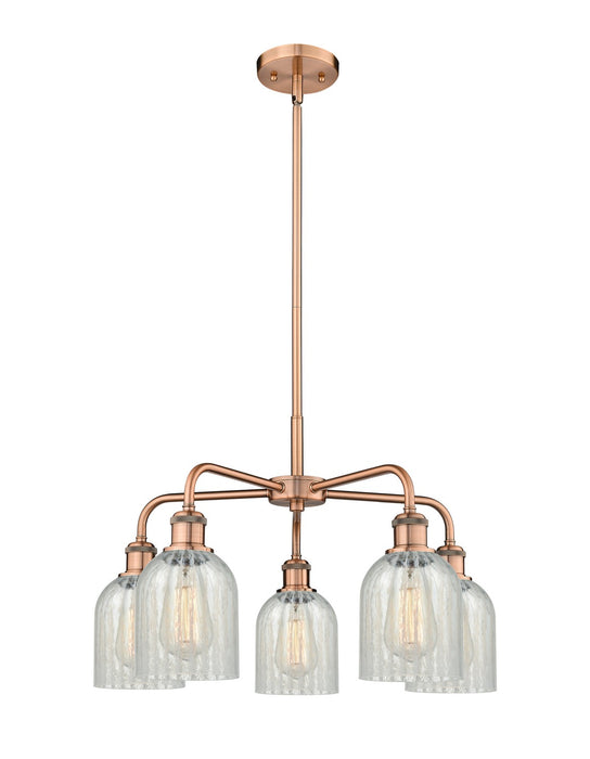 Innovations 516-5CR-AC-G2511 Five Light Chandelier, Antique Copper